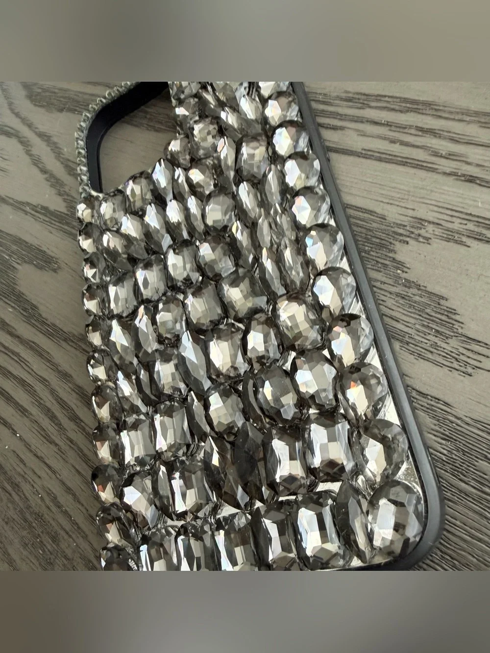 💎 Black Diamond Bling Sparkle iPhone 13 Pro Max Phone Cover Case
